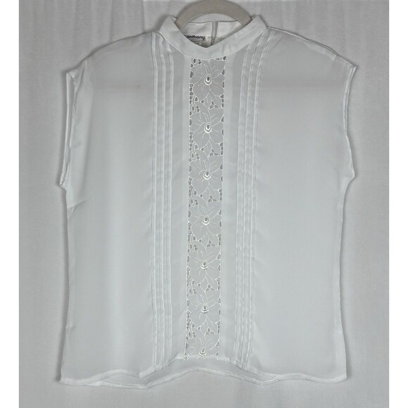 Lot of 2 Vintage St. Anthony Women’s Size 10 Sleeveless Pleated Floral Blouses - Picture 9 of 15